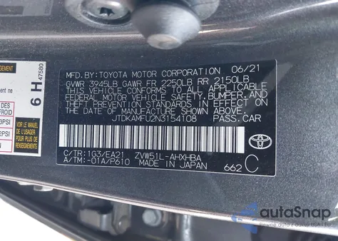2022 Toyota Prius Limited from USA, damaged, VIN JTDKAMFU2N3154108